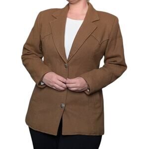 Vintage Pioneer Wear Western Wool Blazer Jacket Southwestern Womens Large Coat